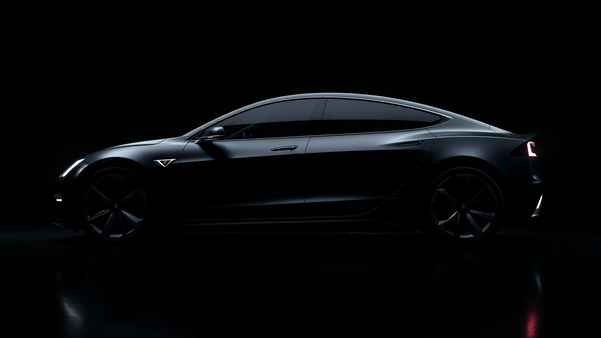 Premium electric sedan on a coastal road